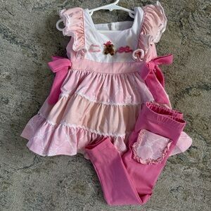 Toddler Girl Ruffle French Knot Set